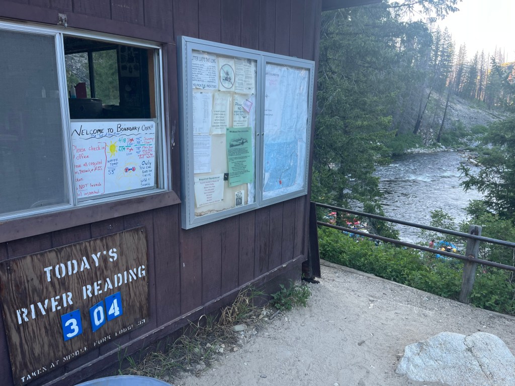 put in ranger kiosk - middle fork of the Salmon